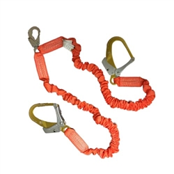 Double Stretch Lanyard w/ Aluminum Rebar Hook | Harness Land